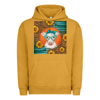 Pigment Peanut Butter charolais cow Urban Hoodie - LillyAllenDesigns