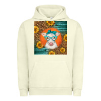 Pigment Pistachio charolais cow Urban Hoodie - LillyAllenDesigns
