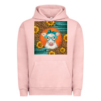 Pigment Salmon charolais cow Urban Hoodie - LillyAllenDesigns