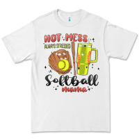 White hot mess always stressed softball mama stanley cup Premium Tee - MaliasSmallBusiness
