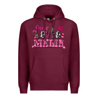 Burgundy One loved mama Valentine's Day Premium Hoodie - FaDigitalArtStudio