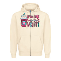 Sandshell v is for valentine venti coffee cup Zipper Hoodie - OliviaCreatesArt