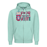 Seafoam v is for valentine venti coffee cup Zipper Hoodie - OliviaCreatesArt