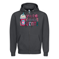 Smoke v is for valentine venti coffee cup Zipper Hoodie - OliviaCreatesArt