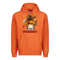 Carrot messy bun teacher life Premium Hoodie - RanaPortraitStore