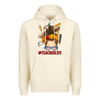 Sandshell messy bun teacher life Premium Hoodie - RanaPortraitStore