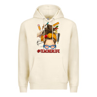 Tofu messy bun teacher life Premium Hoodie - RanaPortraitStore