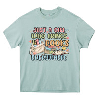 Arona just a girl who brings books everywhere Heavy Core Tee - MaliasSmallBusiness