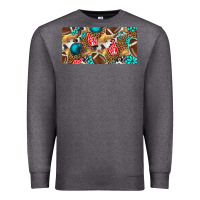 Charcoal Heather american  football with turquoise license plate Premium Sweatshirt - BundleAndBundleShop
