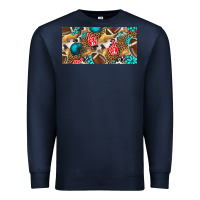 Navy american  football with turquoise license plate Premium Sweatshirt - BundleAndBundleShop
