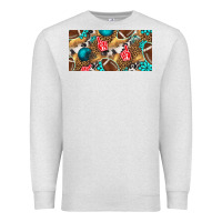 Oatmeal Heather american  football with turquoise license plate Premium Sweatshirt - BundleAndBundleShop