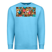 Ocean Blue american  football with turquoise license plate Premium Sweatshirt - BundleAndBundleShop