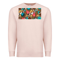 Pale Pink american  football with turquoise license plate Premium Sweatshirt - BundleAndBundleShop