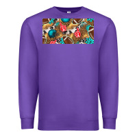 Purple american  football with turquoise license plate Premium Sweatshirt - BundleAndBundleShop