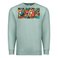 Seafoam american  football with turquoise license plate Premium Sweatshirt - BundleAndBundleShop