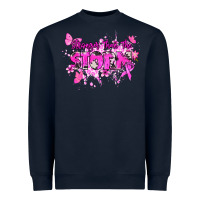 Navy Stronger than the storm Cancer Awareness Heavyweight Sweatshirt - HowdyJamesFarm
