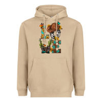 Mushroom Western Love with Gun Heavyweight Hoodie - BundleAndBundleShop