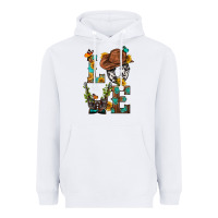 White Western Love with Gun Heavyweight Hoodie - BundleAndBundleShop