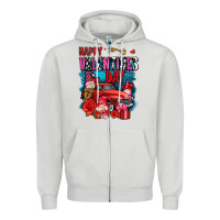 Dove Grey happy valentines day with gnomes and truck olivia Zipper Hoodie - OliviaCreatesArt