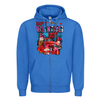 True Royal happy valentines day with gnomes and truck olivia Zipper Hoodie - OliviaCreatesArt