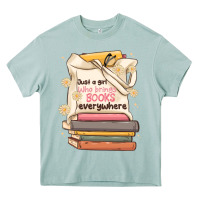 Arona just a girl who brings books everywhere Heavy Core Tee - MaliasSmallBusiness