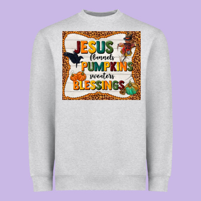 Jesus Flannel's Pumpkins Blessings Heavyweight Sweatshirt Designed By Tumblerdesignbyshophia