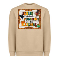 Mushroom jesus flannel's pumpkins blessings Heavyweight Sweatshirt - TumblerDesignByShophia