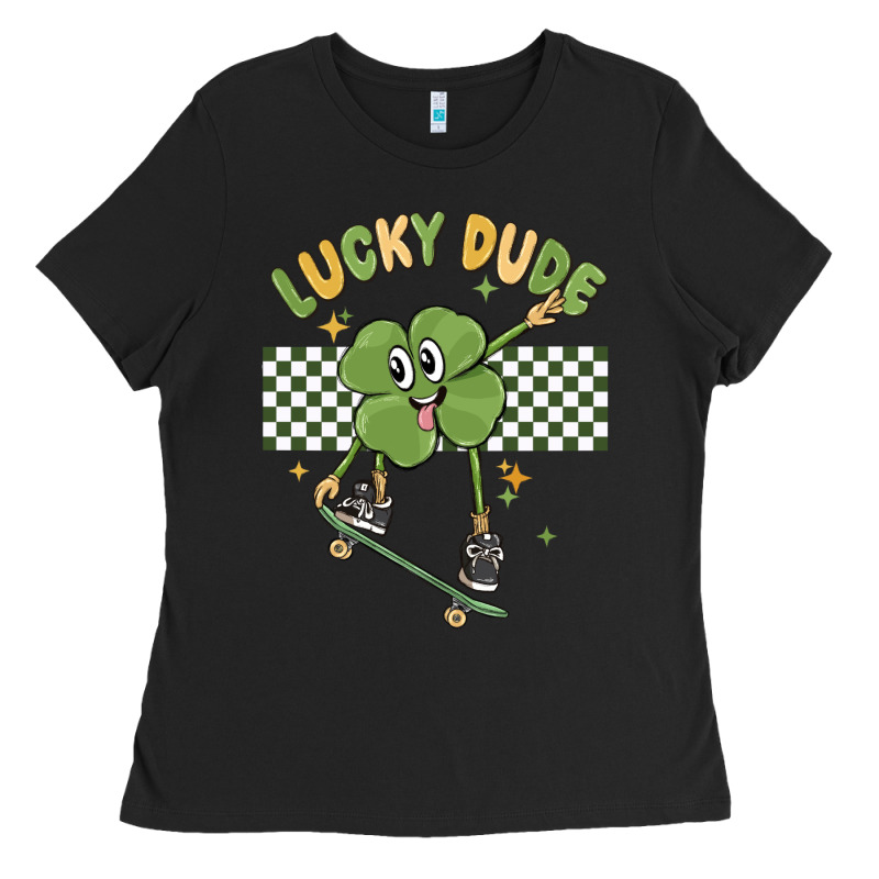Lucky Dude Ladies Tee by MaliasSmallBusiness | Teevron