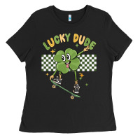 Black lucky dude Ladies Tee - MaliasSmallBusiness