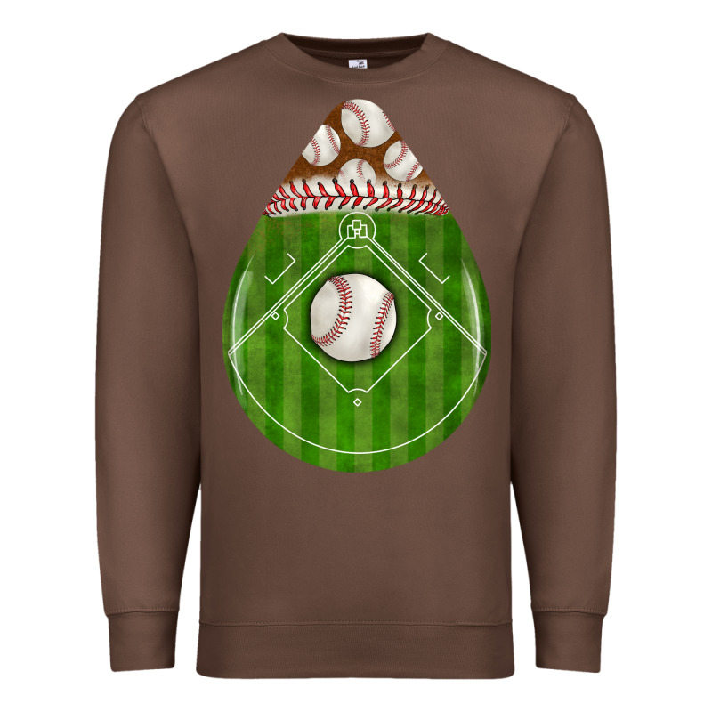 Baseball And Western Roses Teardrop Premium Sweatshirt by BundleAndBundleShop | Teevron