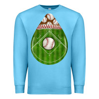 Ocean Blue baseball and western roses teardrop Premium Sweatshirt - BundleAndBundleShop