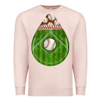 Pale Pink baseball and western roses teardrop Premium Sweatshirt - BundleAndBundleShop