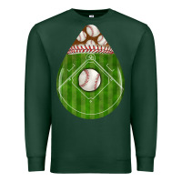 Sports Green baseball and western roses teardrop Premium Sweatshirt - BundleAndBundleShop