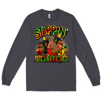Smoke Steppin' into Juneteenth black girl sneakers Long Sleeve Tee - RanaPortraitStore