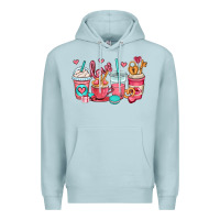 Blue Mist valentines day coffee cups (1) Premium Hoodie - OliviaCreatesArt