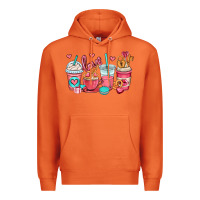 Carrot valentines day coffee cups (1) Premium Hoodie - OliviaCreatesArt