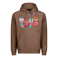 Chestnut valentines day coffee cups (1) Premium Hoodie - OliviaCreatesArt