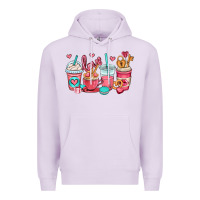 Lilac valentines day coffee cups (1) Premium Hoodie - OliviaCreatesArt