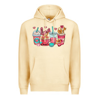 Pina Colada valentines day coffee cups (1) Premium Hoodie - OliviaCreatesArt