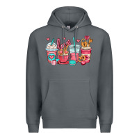 Rock valentines day coffee cups (1) Premium Hoodie - OliviaCreatesArt