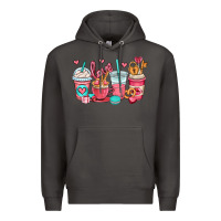 Smoke valentines day coffee cups (1) Premium Hoodie - OliviaCreatesArt