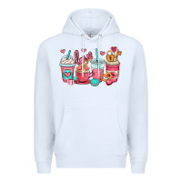 White valentines day coffee cups (1) Premium Hoodie - OliviaCreatesArt