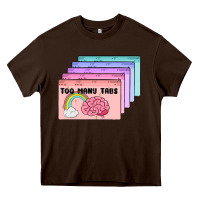 Chocolate Brown too many tabs Heavy Core Tee - MaliasSmallBusiness
