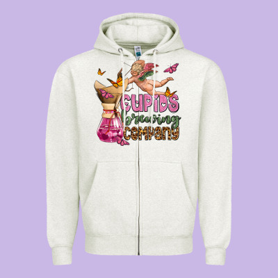 Cupids Brewıng  Company Olivia Zipper Hoodie Designed By Oliviacreatesart