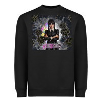 Black gothic girl with black rose Heavyweight Sweatshirt - TumblerDesignByShophia