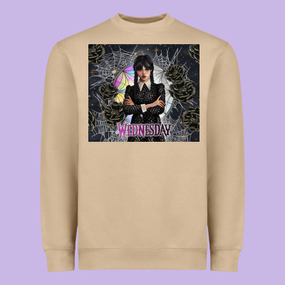 Gothic Girl With Black Rose Heavyweight Sweatshirt Designed By Tumblerdesignbyshophia