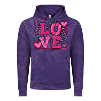 Cloud Purple Love leopard frame Vintage Hoodie - LillyAllenDesigns