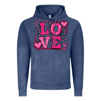 Vintage Denim Love leopard frame Vintage Hoodie - LillyAllenDesigns