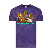 Cloud Purple Fall Tis The Season Animals Vintage Tee - LillyAllenDesigns
