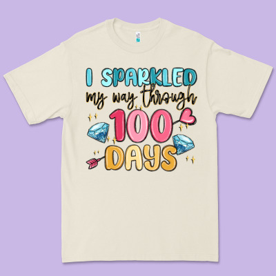 I Sparkled My Way Through 100 Days Premium Tee Designed By Maliassmallbusiness